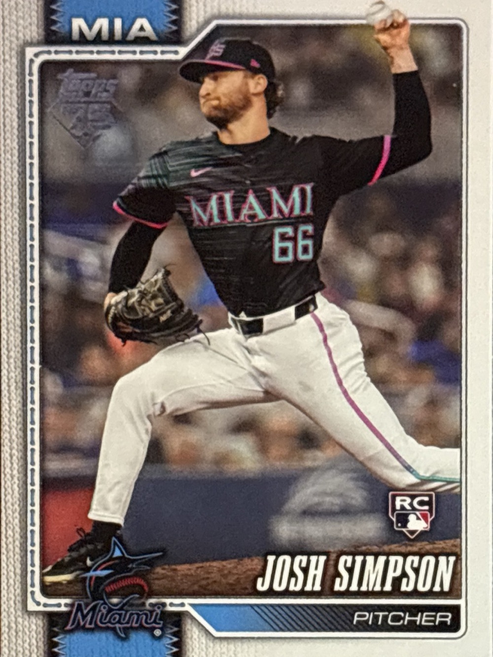 Topps Miami Josh Simpson Rookie Card